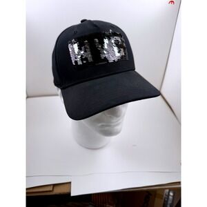 The Game Black Sequin Letter C Baseball Cap Adjustable Strapback Hat Mens Womens